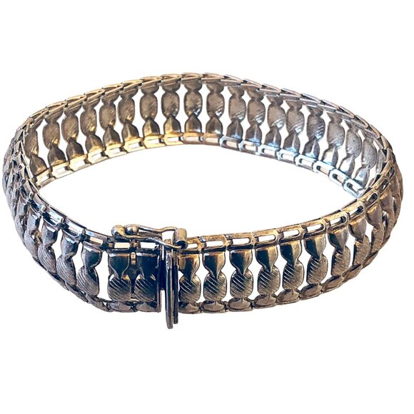 Milor Italy Sterling Silver Bracelet Basketweave Link 16.5 gr - Picture 10 of 14